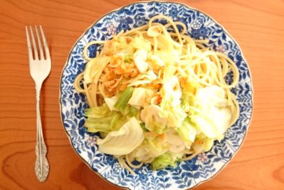 Thumbnail for 桜海老とキャベツの香ばし醤油パスタ